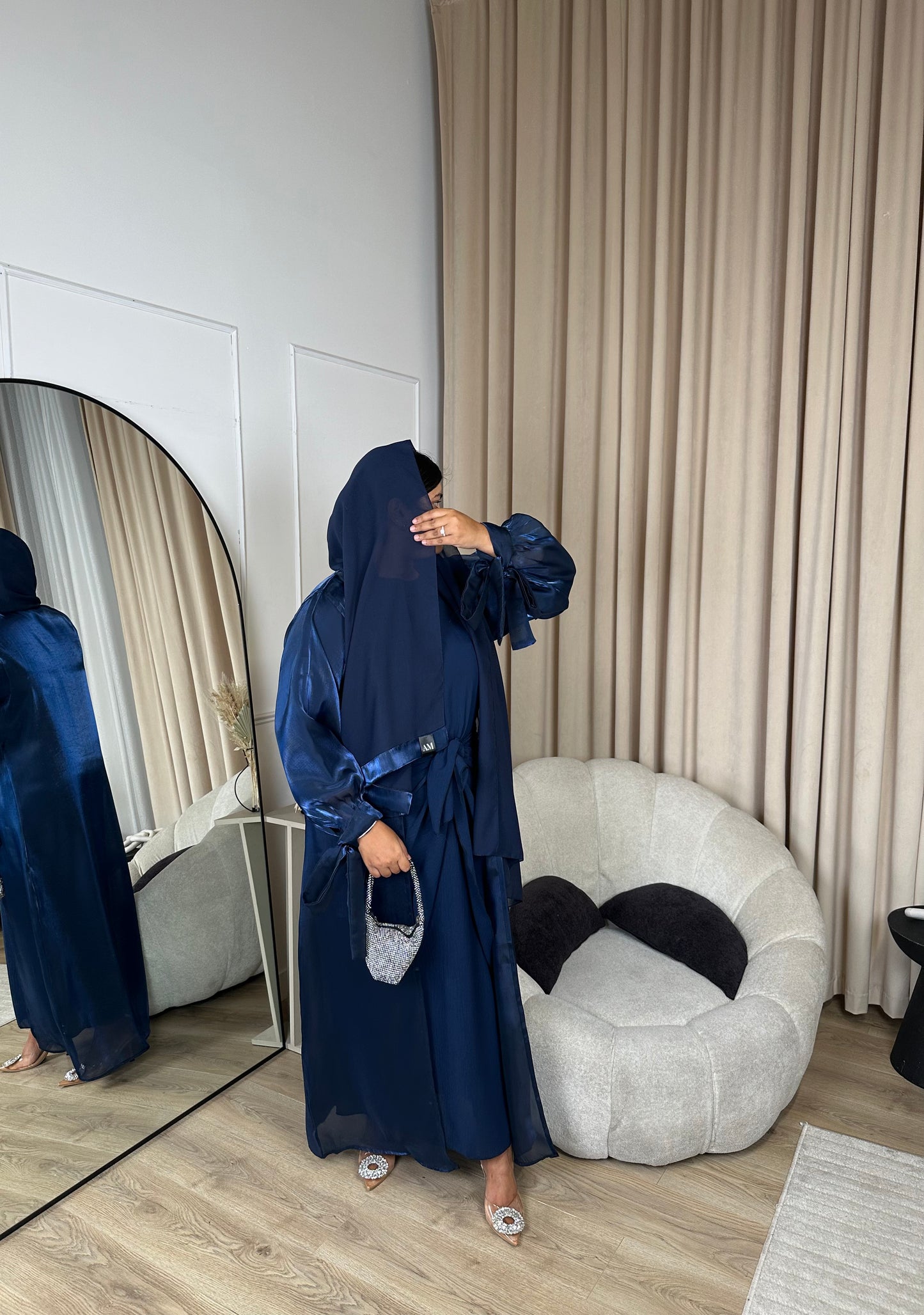 Nur - 4-piece Abaya Set (Navy)