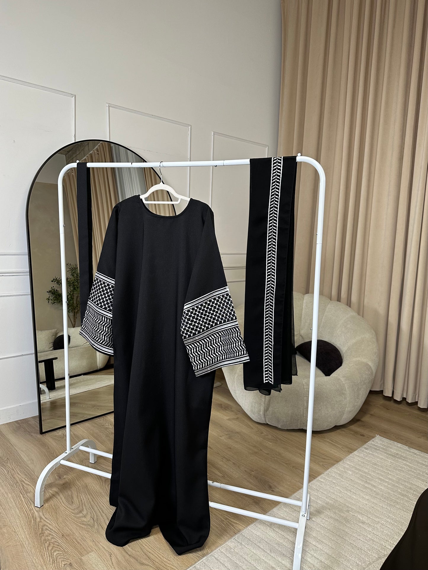 Palestinian Oversized 3-piece Abaya Set