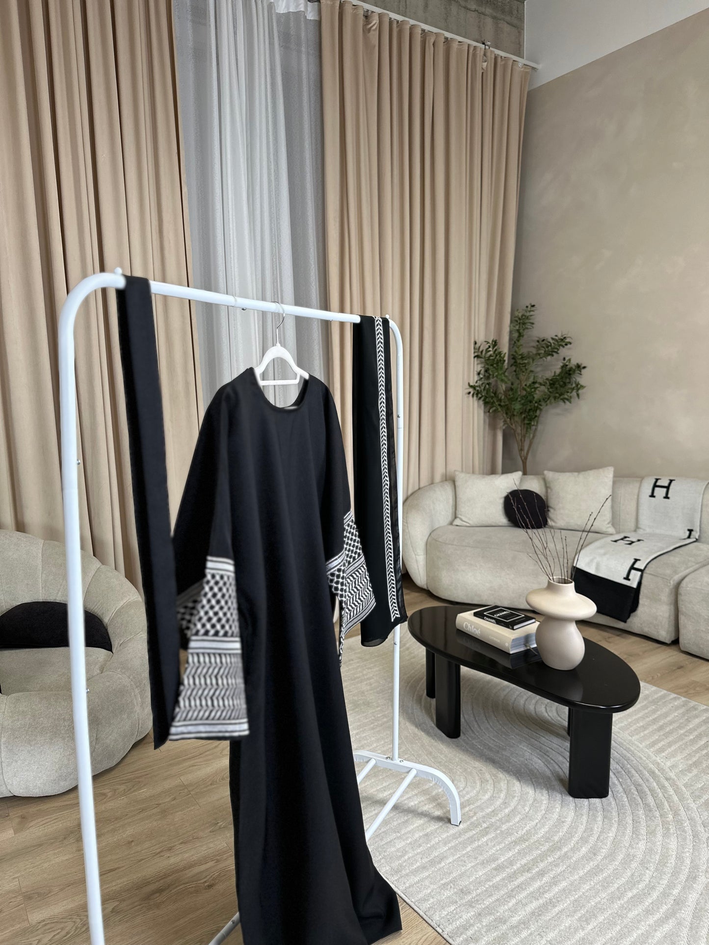 Palestinian Oversized 3-piece Abaya Set